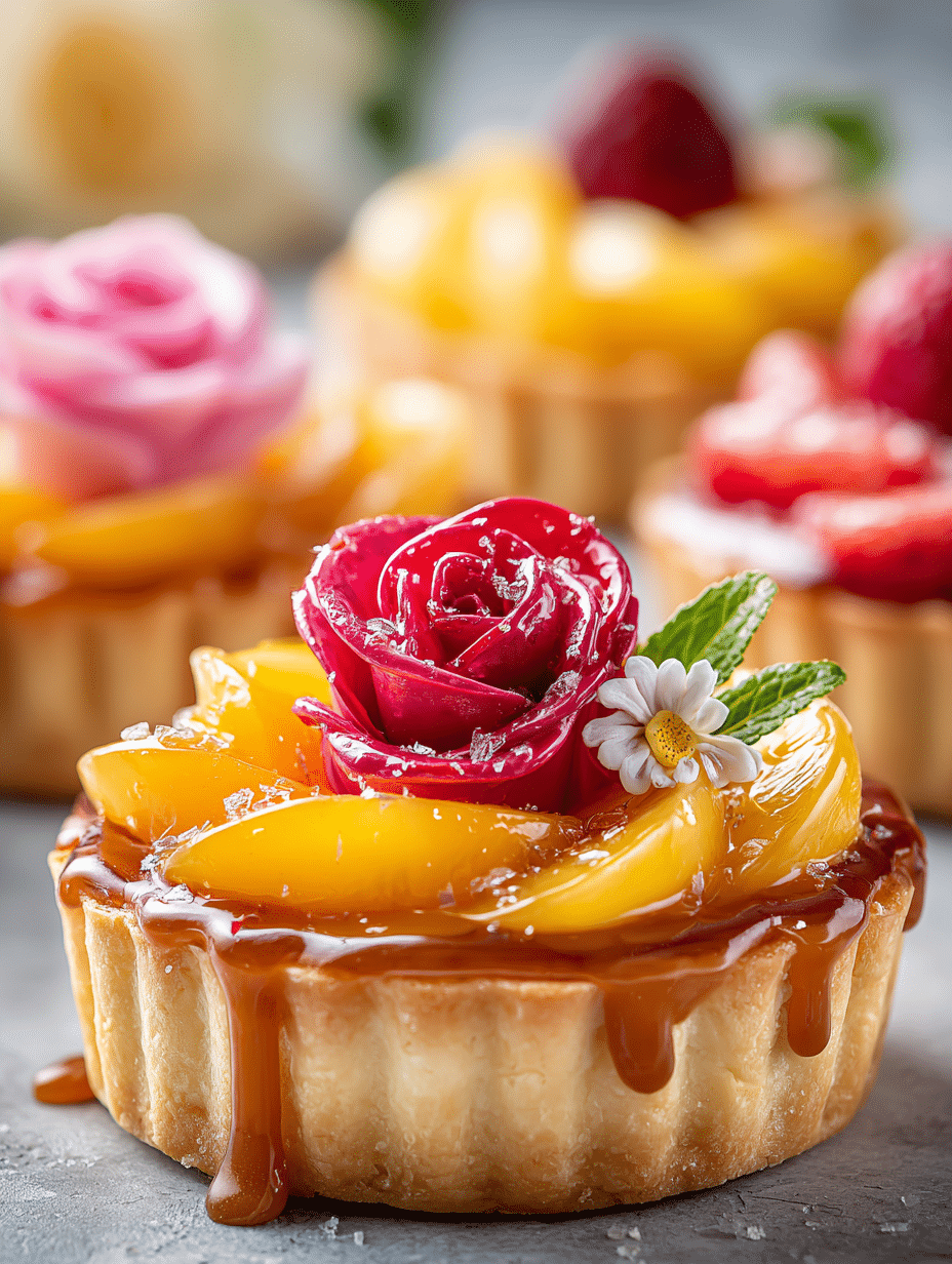 3D Flower Petal Tarts (Blooming Caramel Fruit Bites)