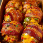 Bacon-Wrapped Cheesy Chicken Bombs