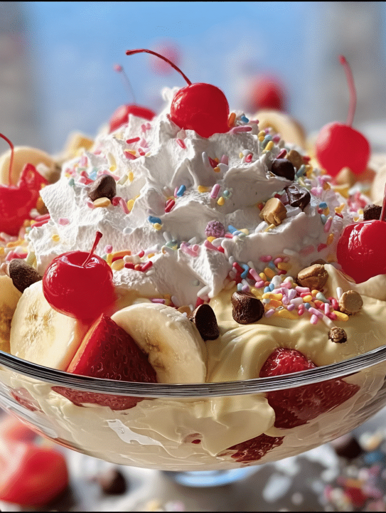 Banana Split Fluff Dessert