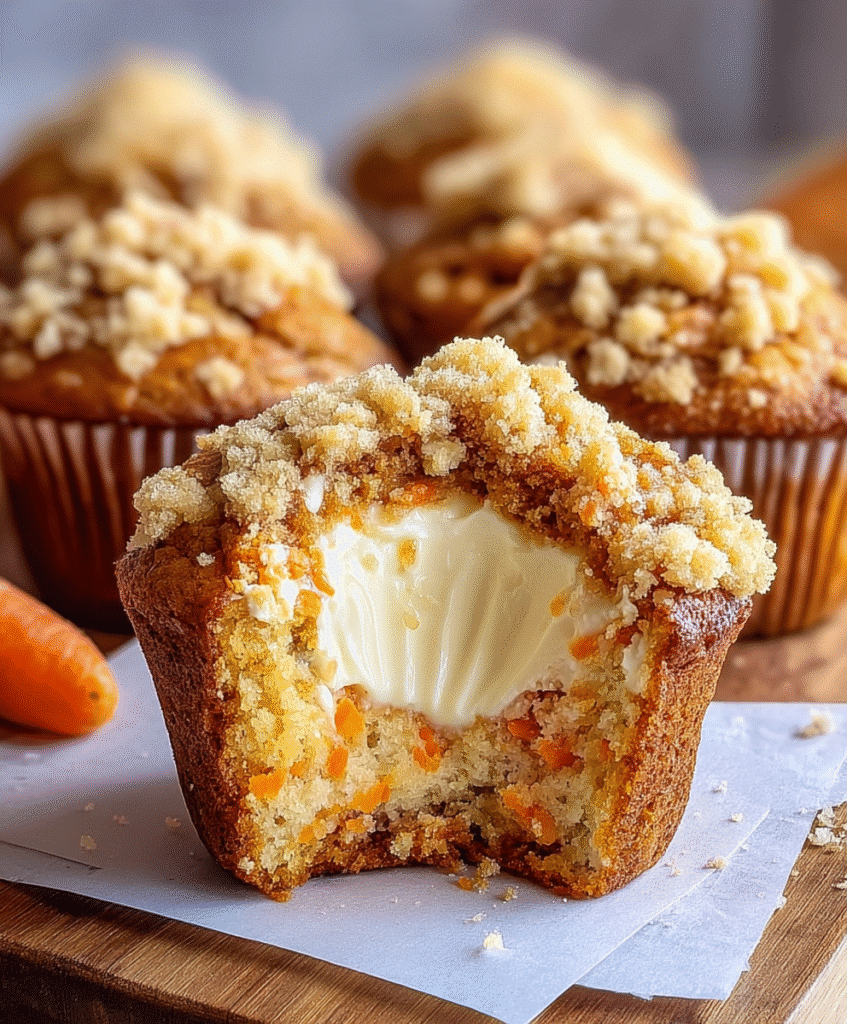 Carrot Cake Cheesecake Muffins