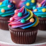 Cosmic Rainbow M&M Cupcakes: Bake Fun and Joy Today! 3 Cosmic Rainbow M&M Cupcakes