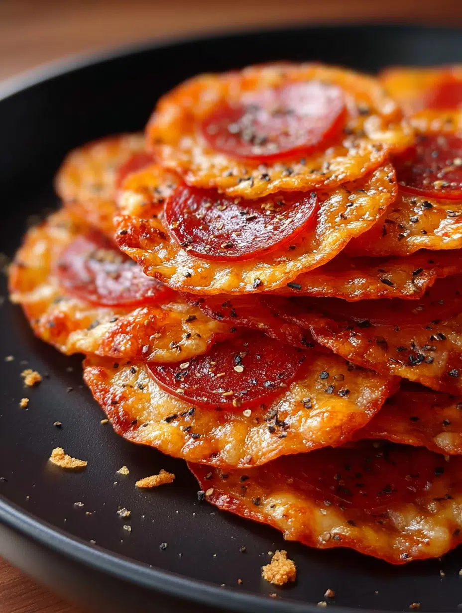 Crispy Pepperoni Pizza Chips: A Delicious Snack Recipe! 2 Crispy Pepperoni Pizza Chips
