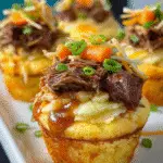 Loaded Pot Roast Cupcakes: A Fun Twist on Dinner! 3 Loaded Pot Roast Cupcakes