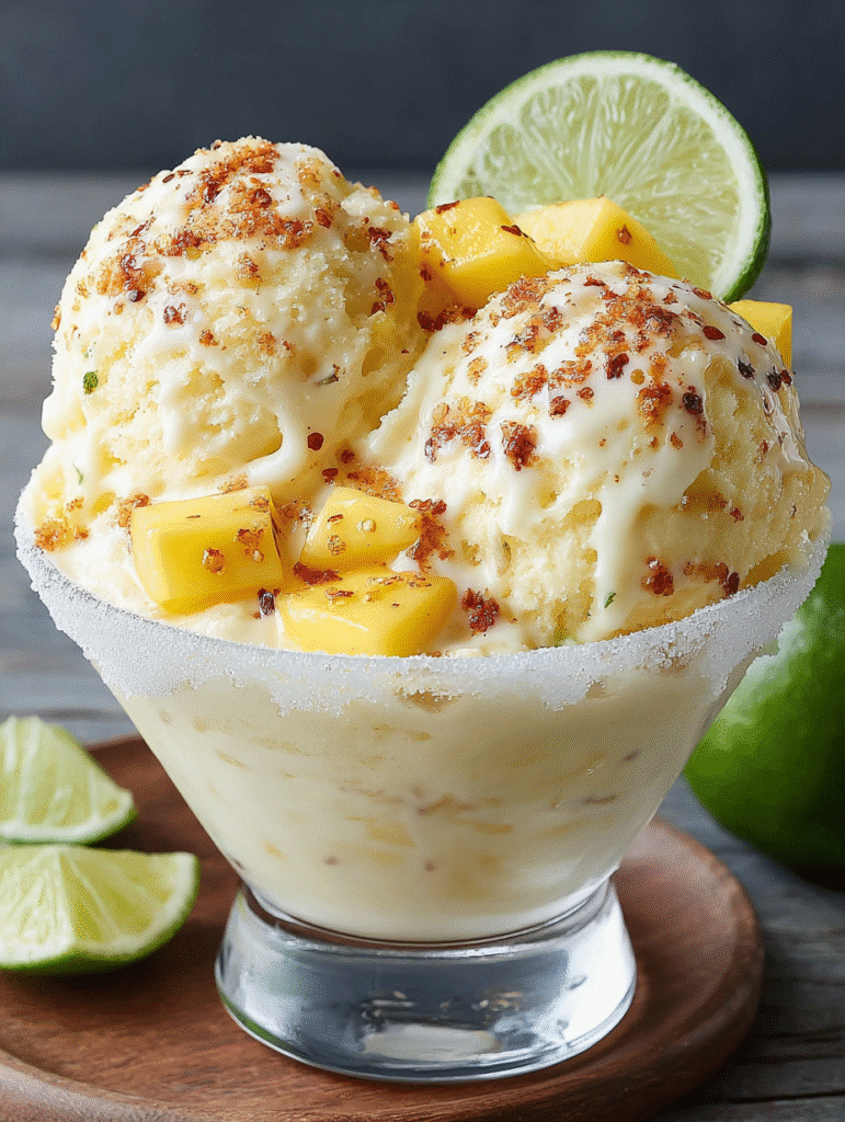Mango Chili Lime Firecracker Ice Cream