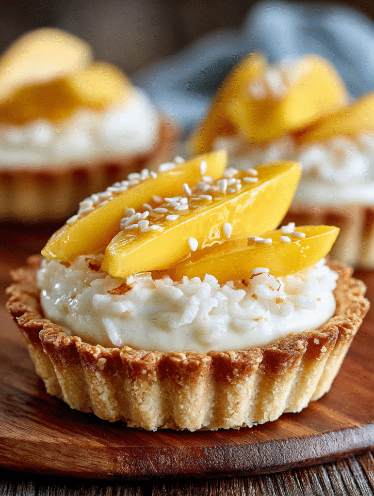 Mango Sticky Rice Tarts