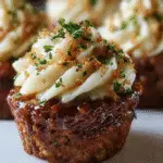 Meatloaf Cupcakes with Garlic-Mash for a Tasty Twist! 3 Meatloaf Cupcakes with Garlic-Mash