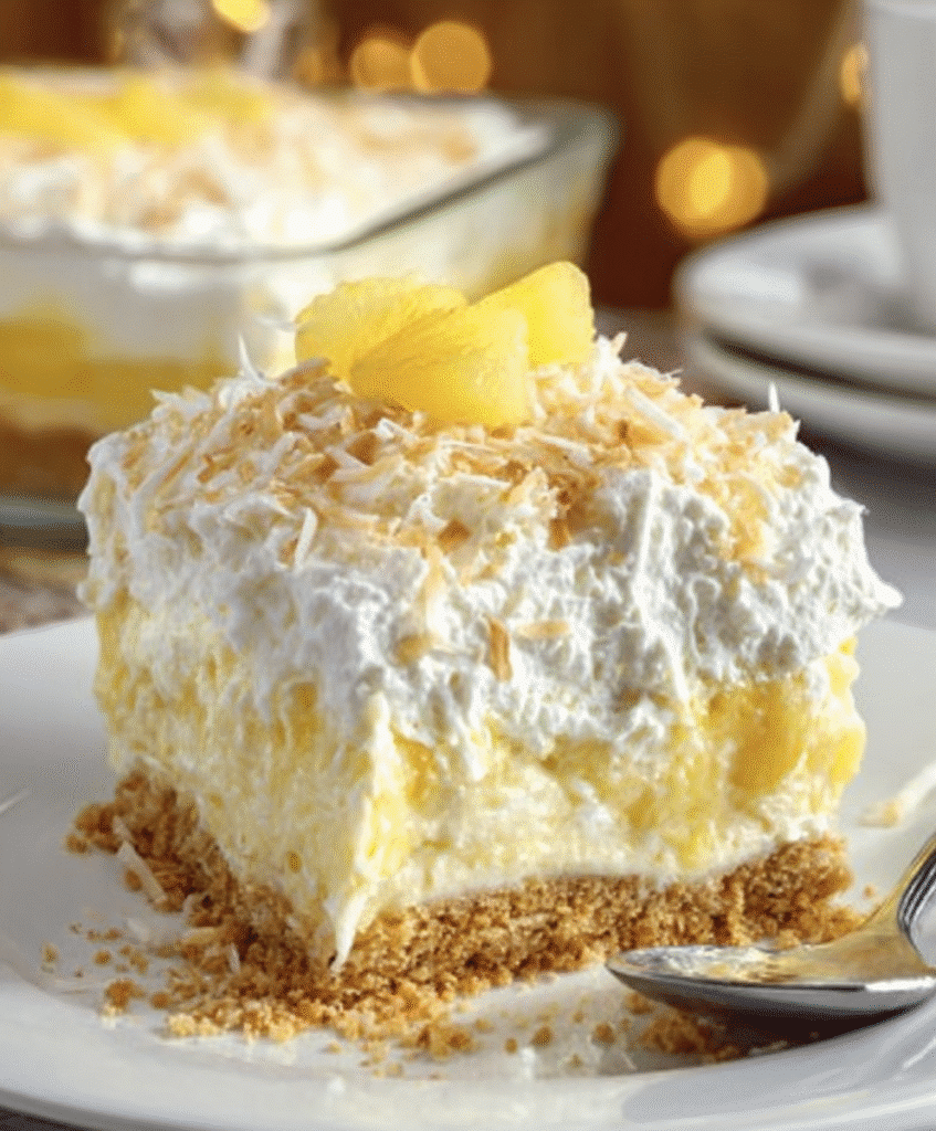No-Bake Pineapple Cream Dessert