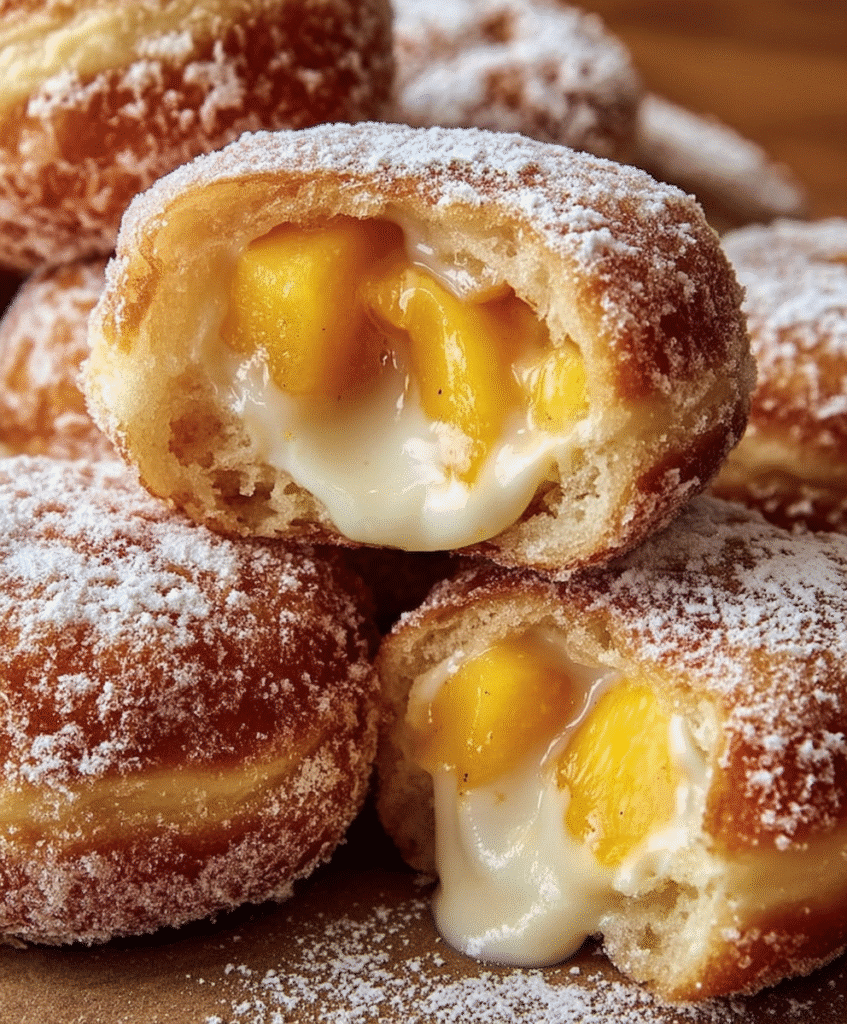 Peach Cobbler Cheesecake Donuts