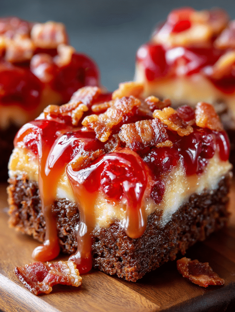 Peanut Butter Jelly Bacon Brownies