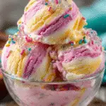 Raspberry Lemonade Sparkle Ice Cream will wow you! 3 Raspberry Lemonade Sparkle Ice Cream