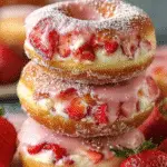 Strawberry Cheesecake Stuffed Donuts: A Delightful Recipe! 3 Strawberry Cheesecake Stuffed Donuts