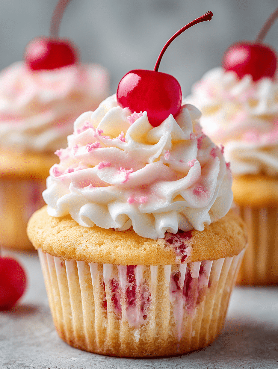Strawberry Milkshake Cupcakes