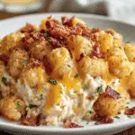 Chicken Bacon Ranch Tater Tot Casserole 6 u1127111147 httpss.mj .runsnMsoTenc8c close up of a creamy chi 5ba52ddc 7b37 47a3 a1e3 6629c7650957 0