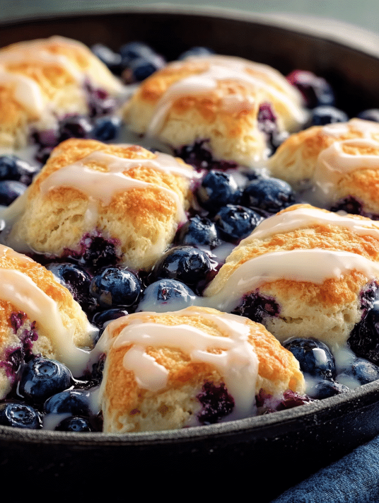 Blueberry Lemon Glaze Biscuits