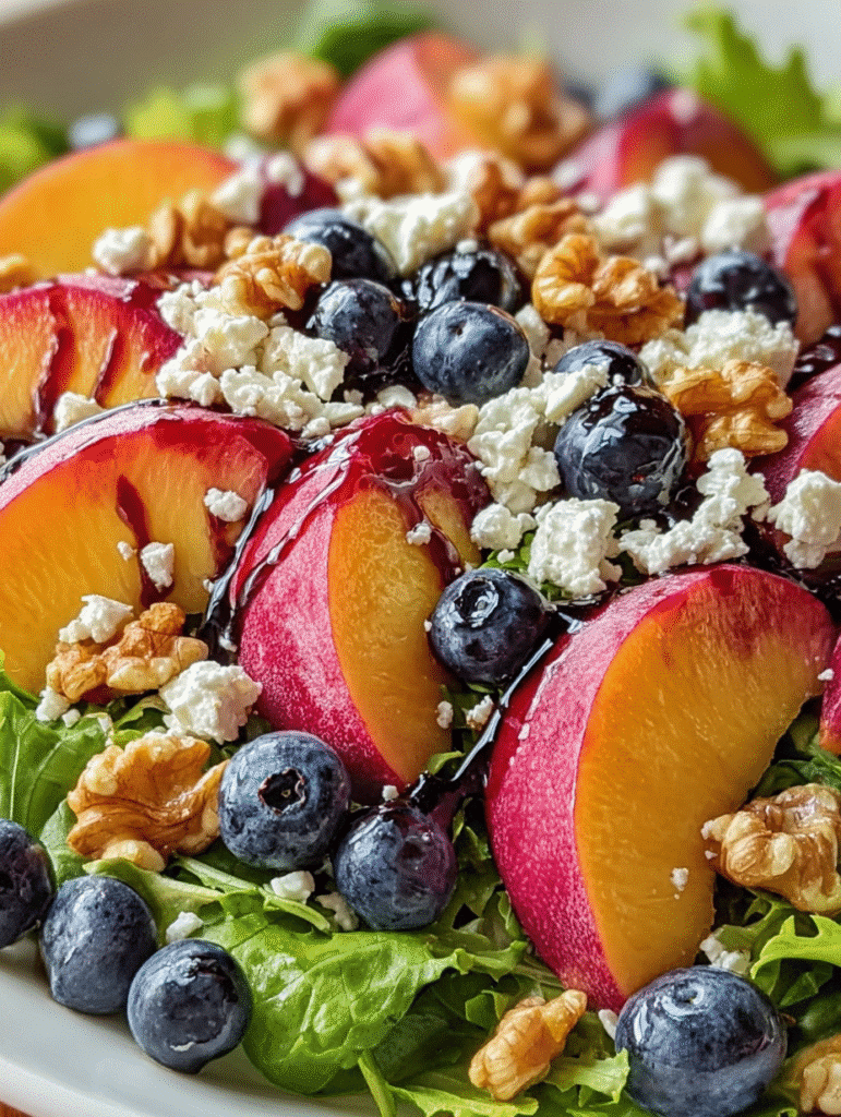 Blueberry Peach Feta Salad