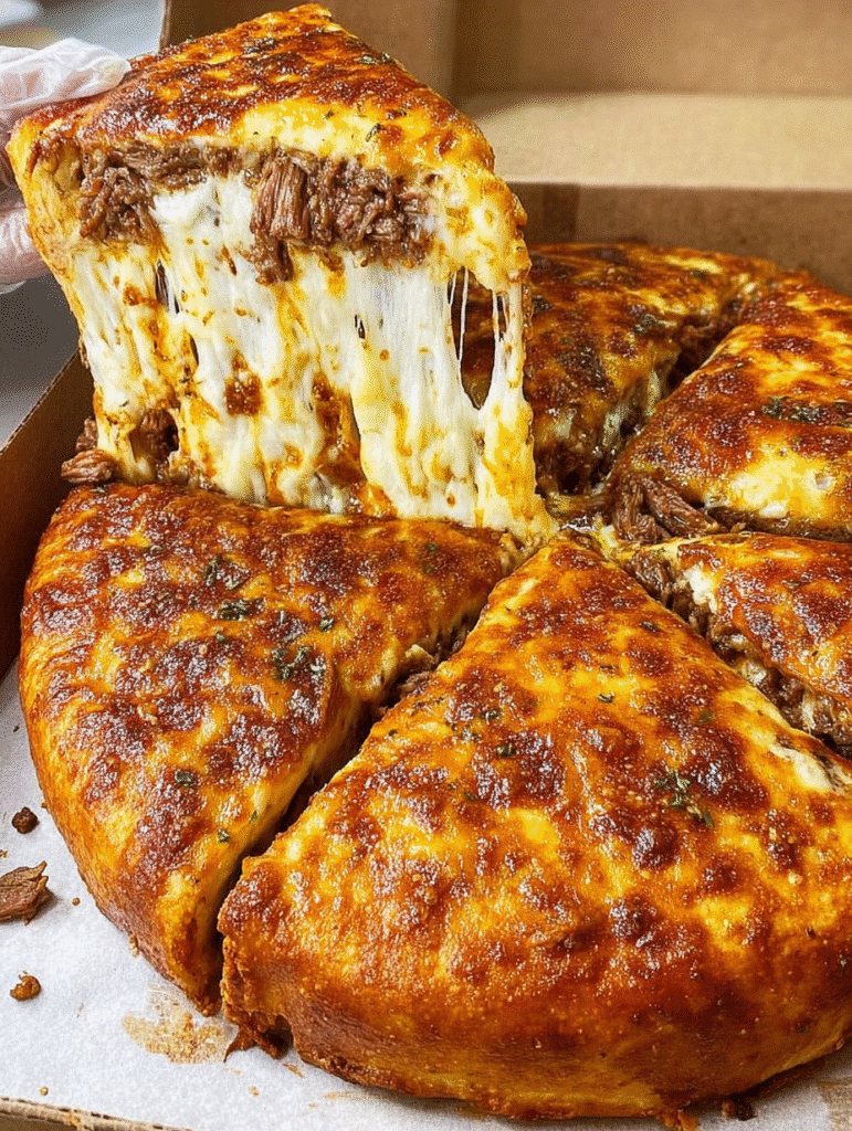 Cheesy Stuffed Birria Pizza will amaze your taste buds! 5 Cheesy Stuffed Birria Pizza