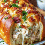Chicken Bacon Ranch Stuffed Bread: A Delicious Treat! 3 Chicken Bacon Ranch Stuffed Bread