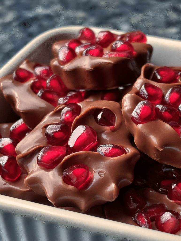 Chocolate Pomegranate Clusters
