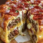 Deep-Dish Pizza Burger Pie