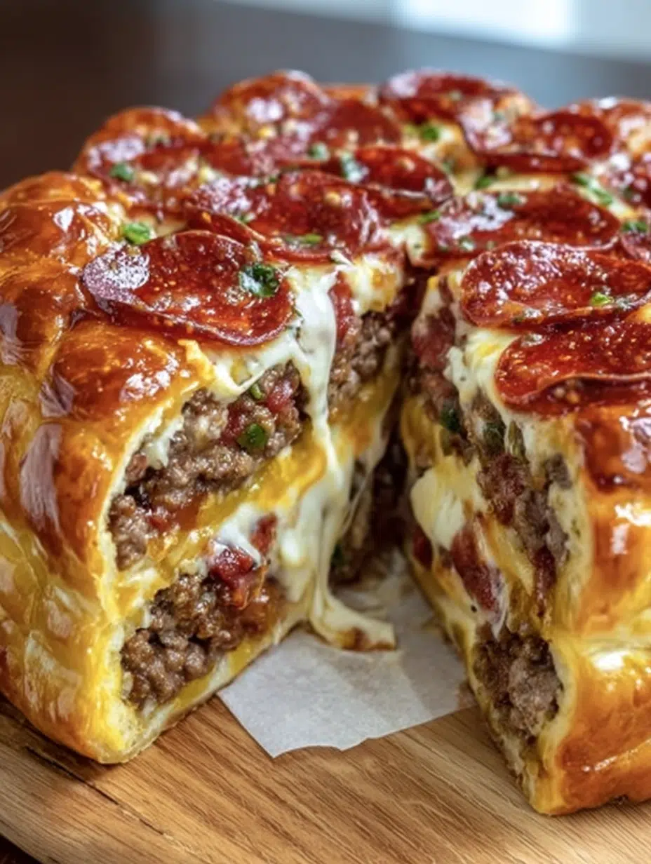 Deep-Dish Pizza Burger Pie