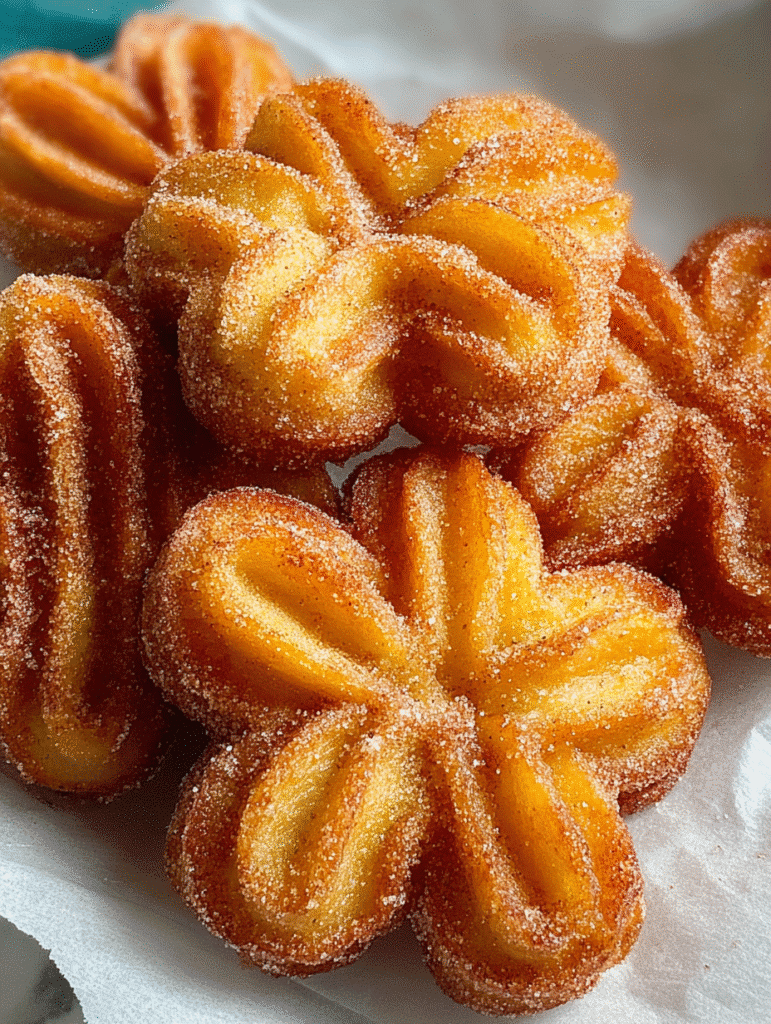 Flower-Shaped Cinnamon Sugar Churros
