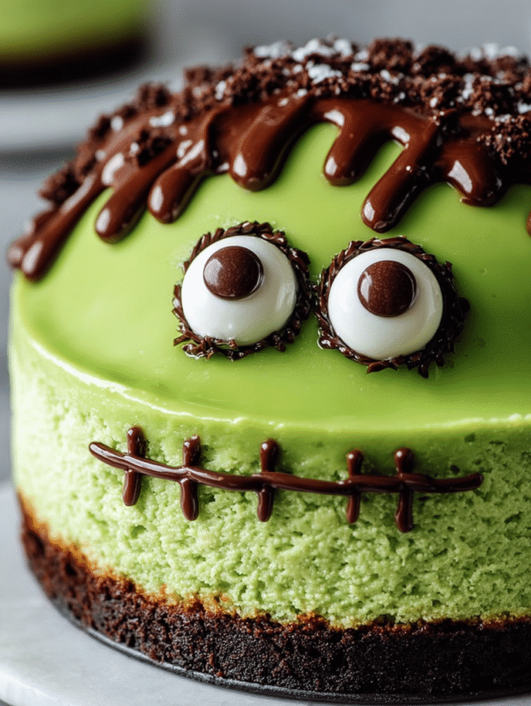 Frankenstein Cheesecake: Create Spooky Deliciousness Today! 5 Frankenstein Cheesecake