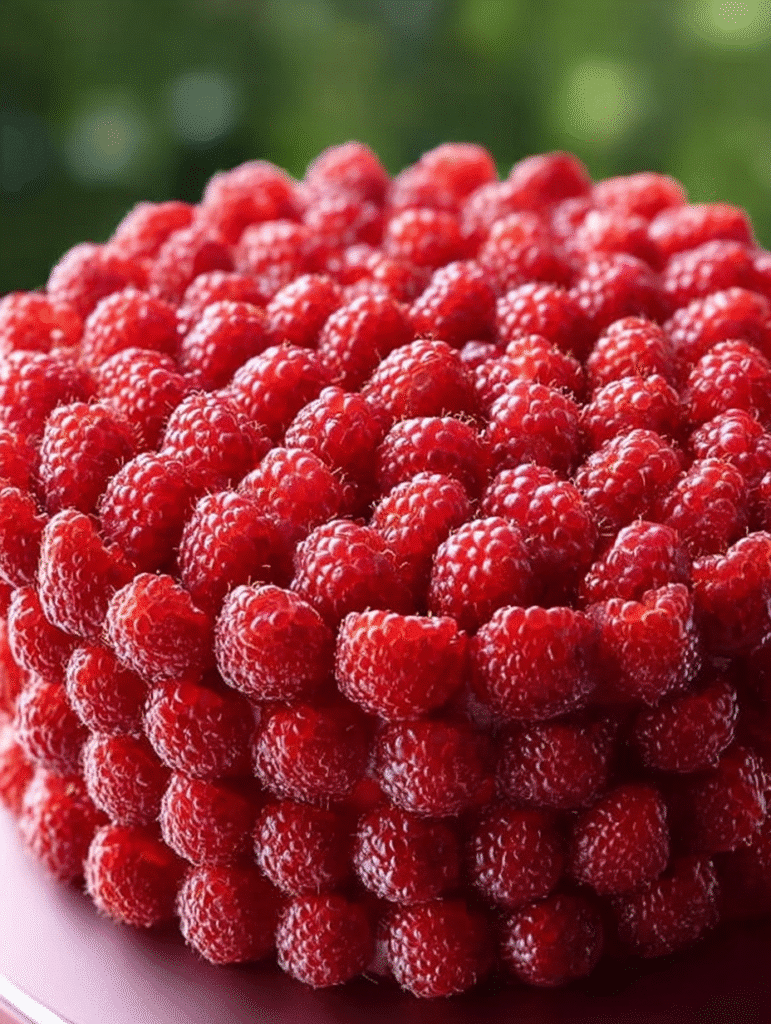 Fresh Raspberry Crown Cake