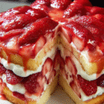 Fresh Strawberry Shortcake Layer Cake