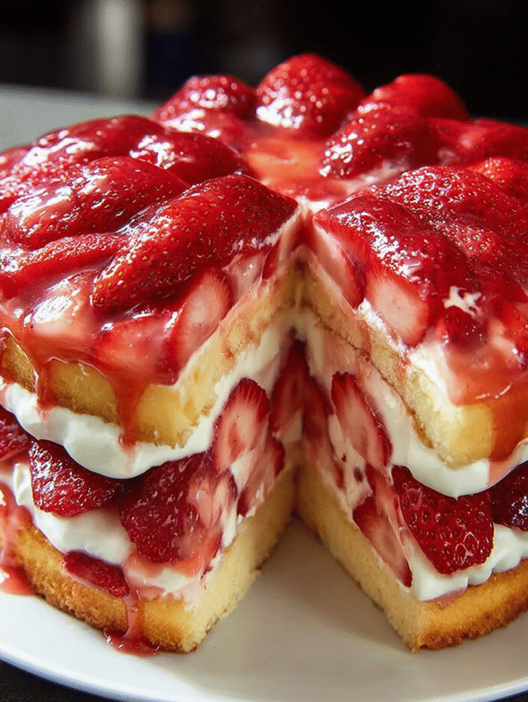 Fresh Strawberry Shortcake Layer Cake