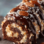 German Chocolate Cake Roll