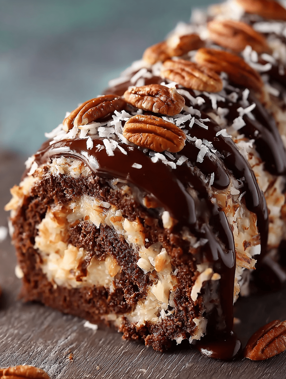 German Chocolate Cake Roll