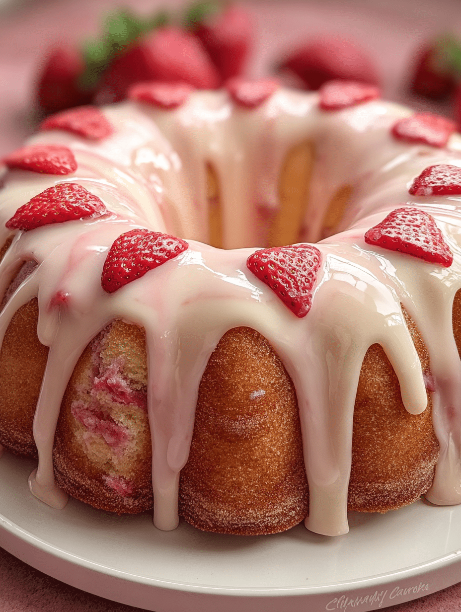 Homemade Strawberry Cream Cheese Pound Cake