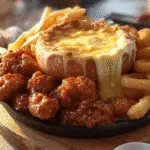 Korean Fried Chicken Platter with Cheese Fondue Bread Bowl 3 Korean Fried Chicken Platter with Cheese Fondue Bread Bowl
