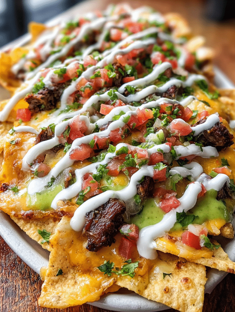 Loaded Steak Nachos Supreme
