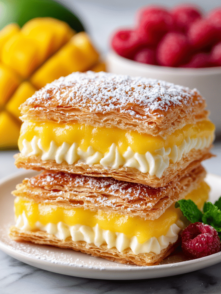 Mango Cream Puff Squares
