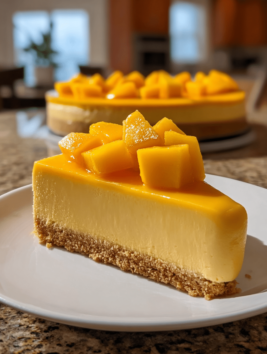No-Bake Mango Cheesecake
