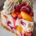 Peach & Raspberry Cheesecake: Indulge in This Easy Recipe! 6 Peach & Raspberry Cheesecake