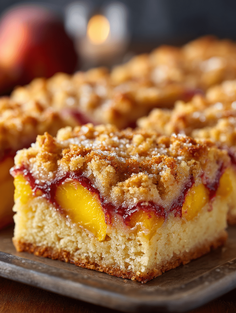 Peach Yogurt Crumble Cake
