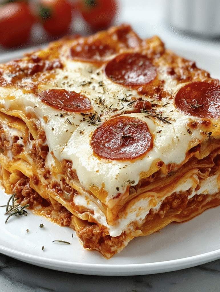 Pepperoni Pizza Lasagna with a Crispy Twist: Discover the Ultimate Comfort Food Delight! 5 Pepperoni Pizza Lasagna with a Crispy Twist