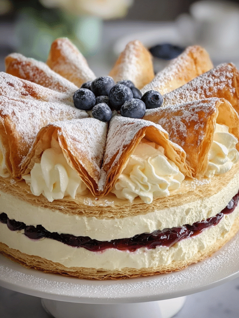Puff Pastry Berry Cream Cake