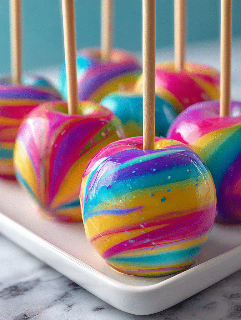 Rainbow Candy Apples: A Colorful Treat for Everyone! 5 Rainbow Candy Apples