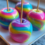 Rainbow Candy Apples: Make Sweet Colorful Treats Today! 6 Rainbow Candy Apples