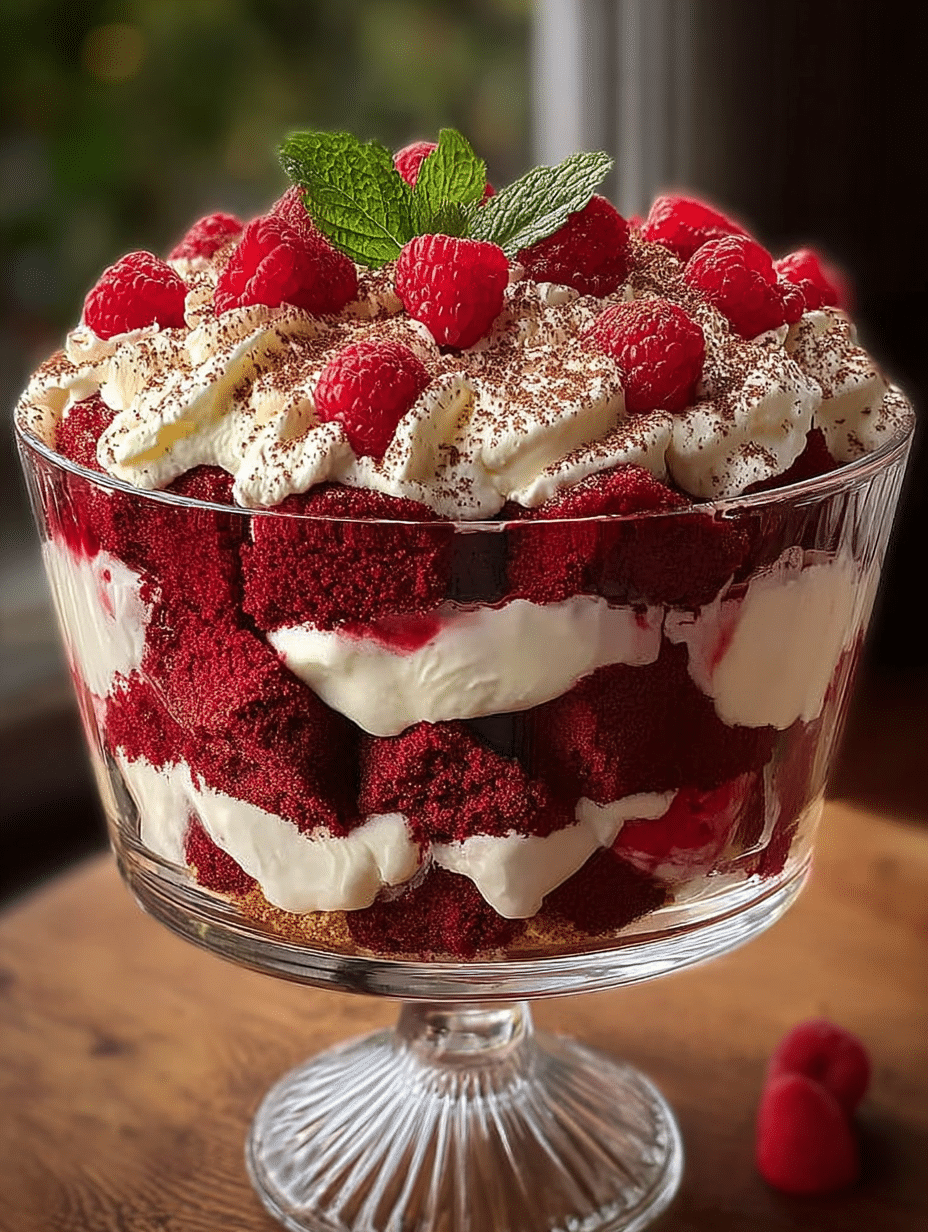Red Velvet Raspberry Trifle