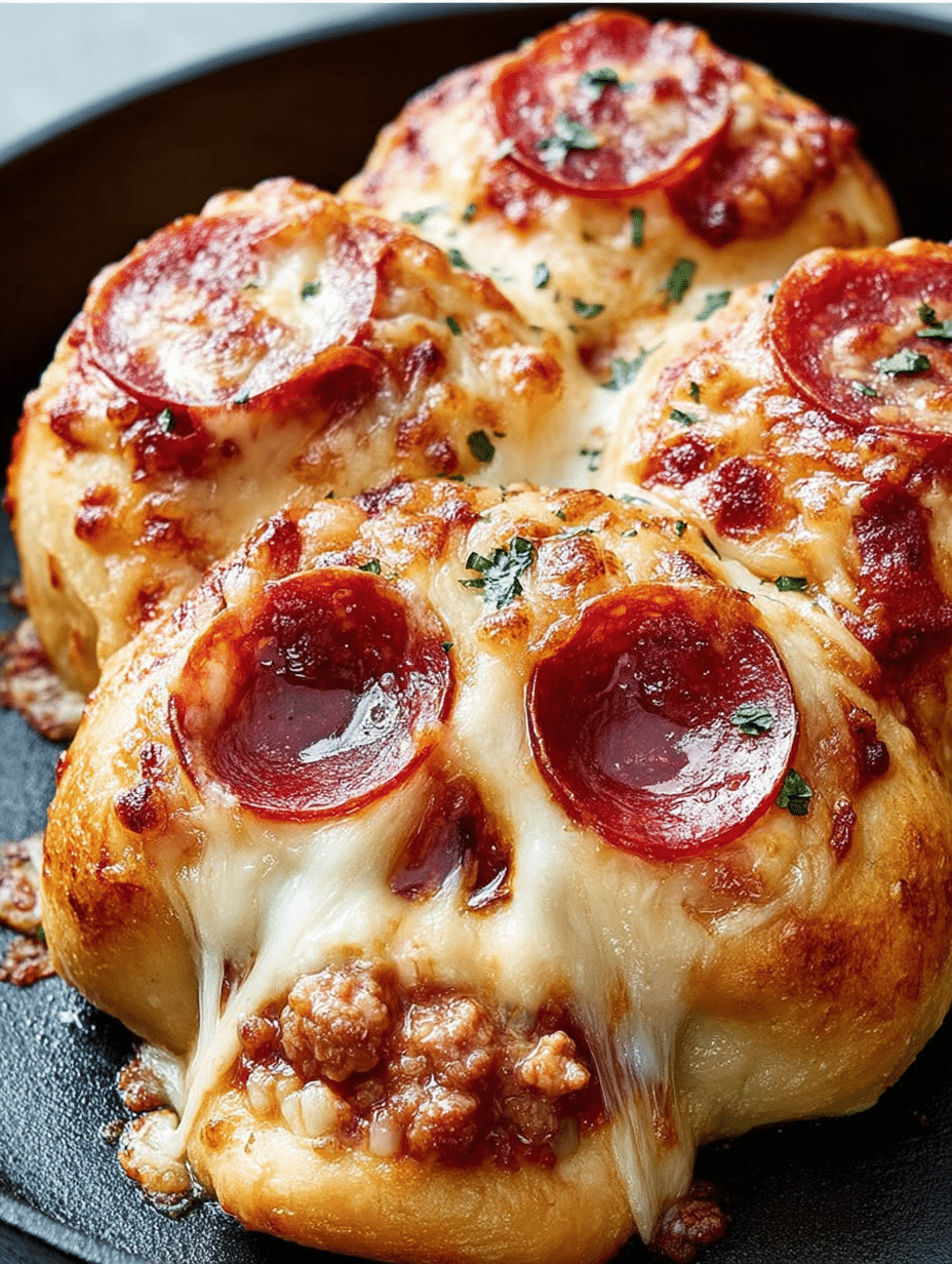 Spooky Halloween Pizza Skulls