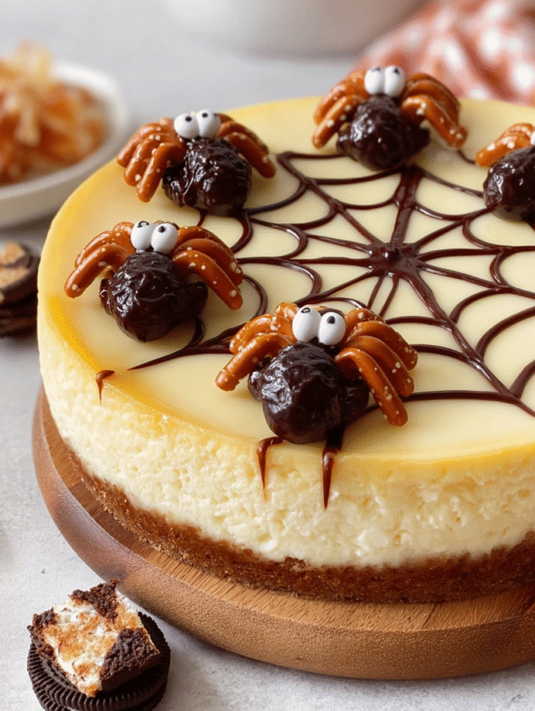 Spooky Spiderweb Cheesecake: A Frighteningly Delicious Treat! 5 Spooky Spiderweb Cheesecake