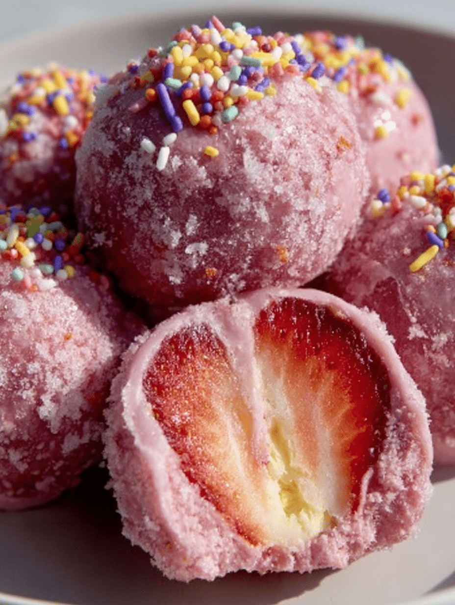 Strawberry Cake Truffles