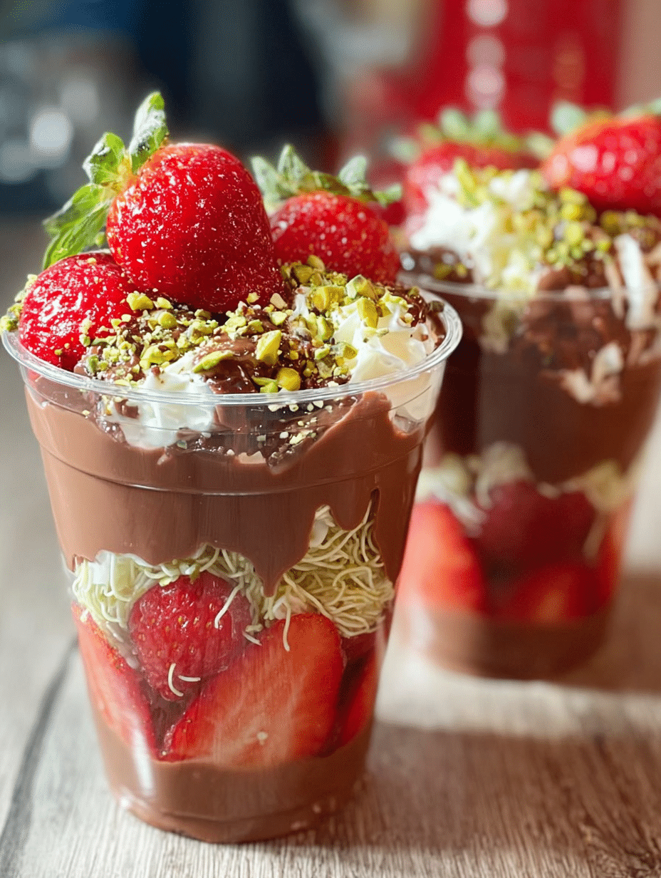 Strawberry Pistachio Chocolate Cups: Delight in This Easy Recipe! 2 Strawberry Pistachio Chocolate Cups