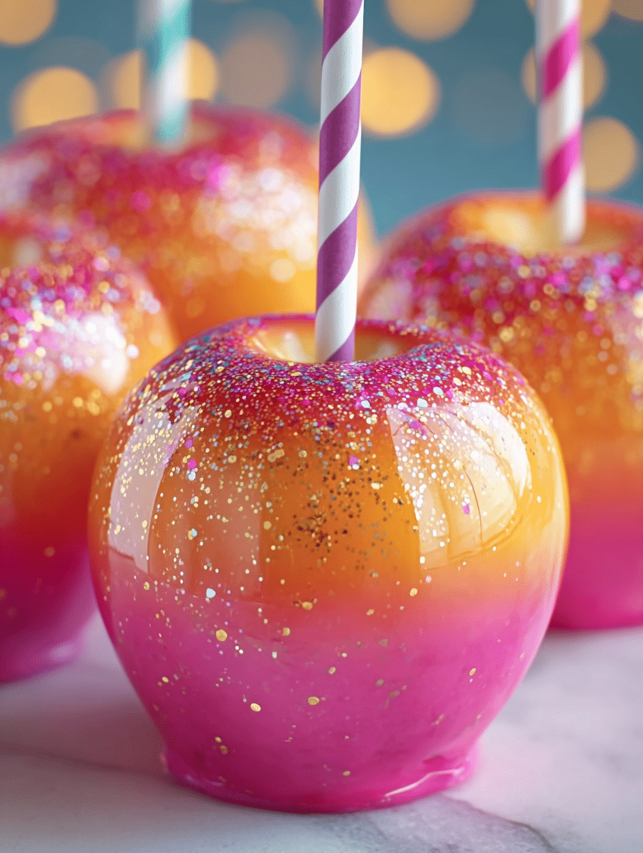 Sunset Glow Candy Apples