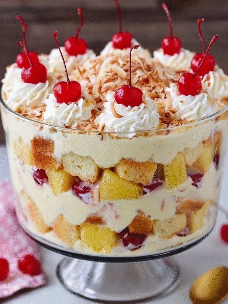 Tropical Piña Colada Cake Trifle: Irresistible Recipe! 5 Tropical Piña Colada Cake Trifle