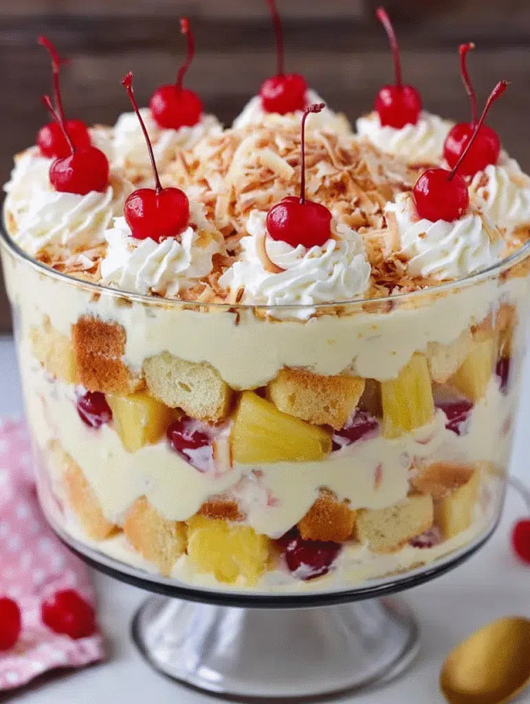 Tropical Piña Colada Cake Trifle